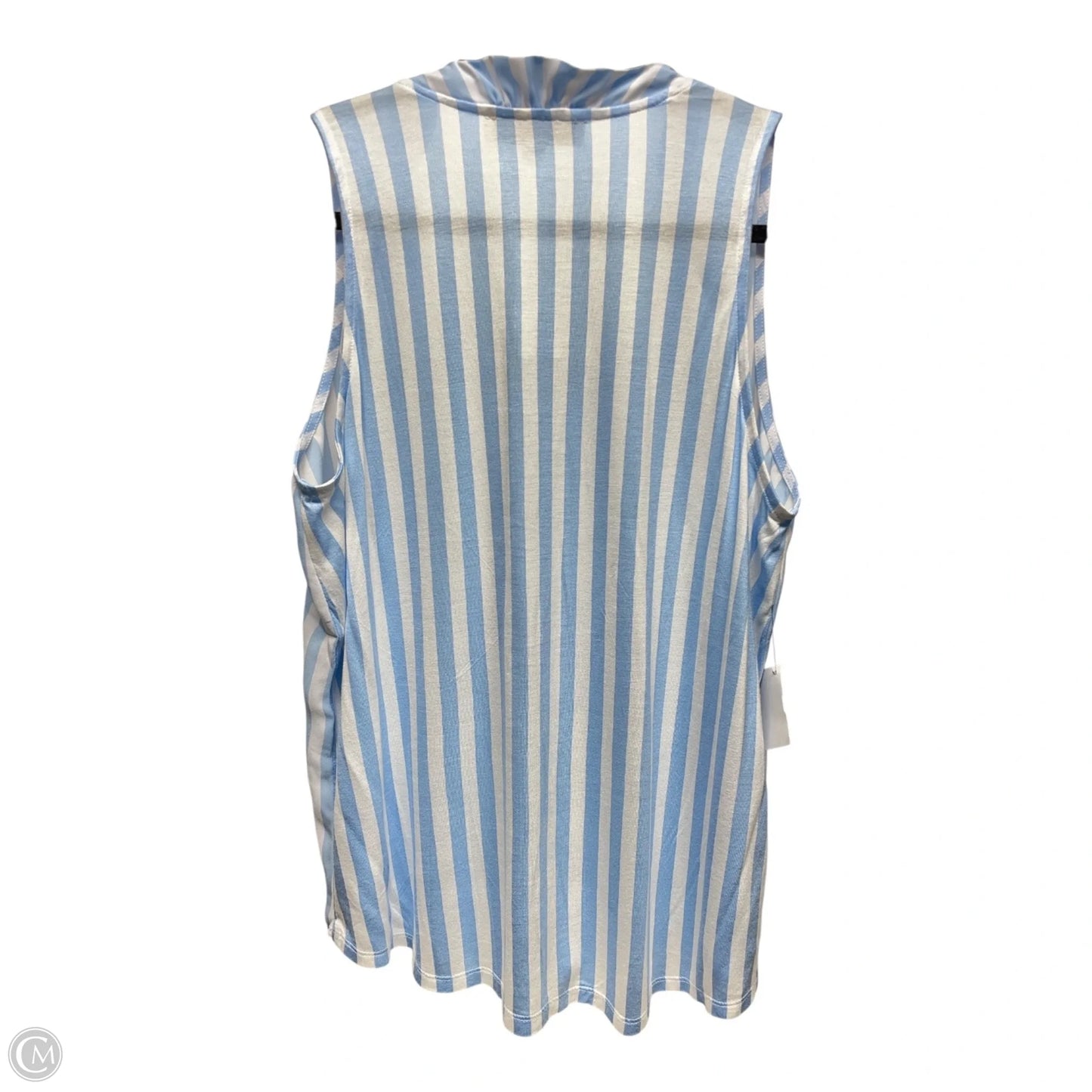 Top Sleeveless By Loft In Blue & White, Size: M