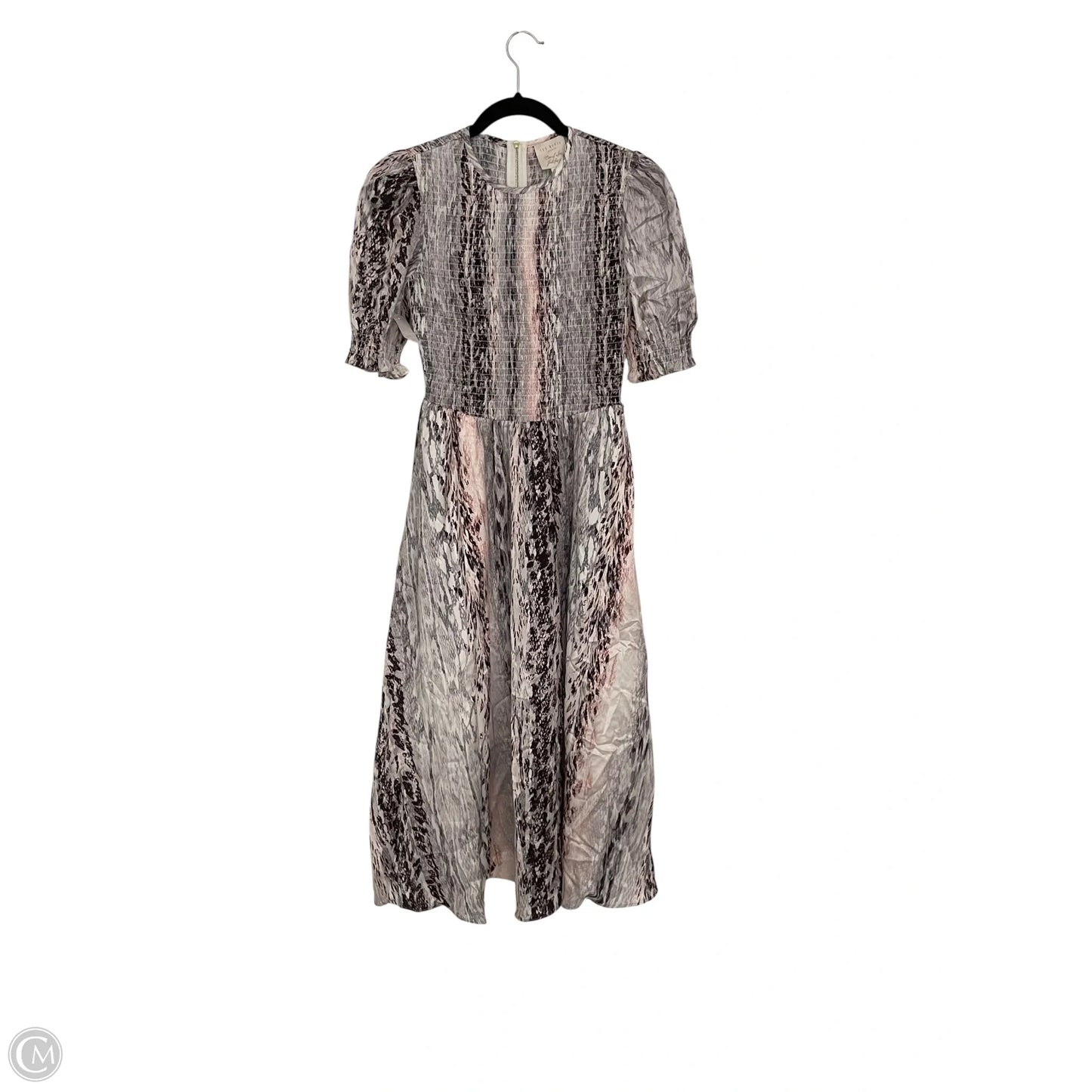 Dress Casual Midi By Ted Baker In Snakeskin Print, Size: 0
