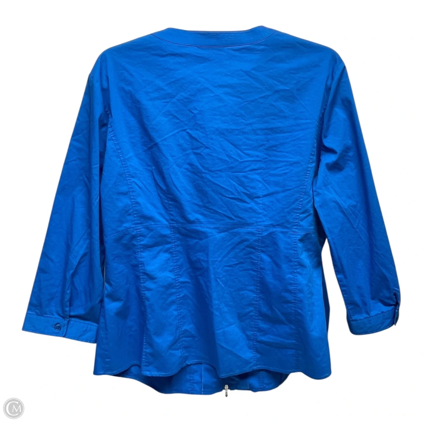Jacket Shirt By New York And Co In Blue, Size: L