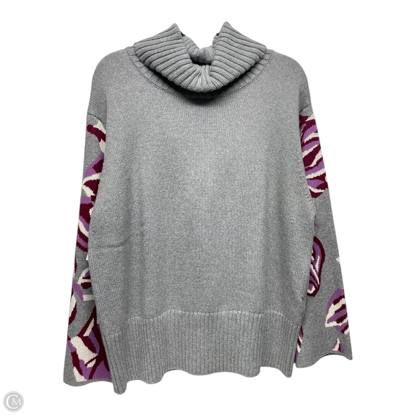 Sweater By Cabi In Green & Purple, Size: Xl