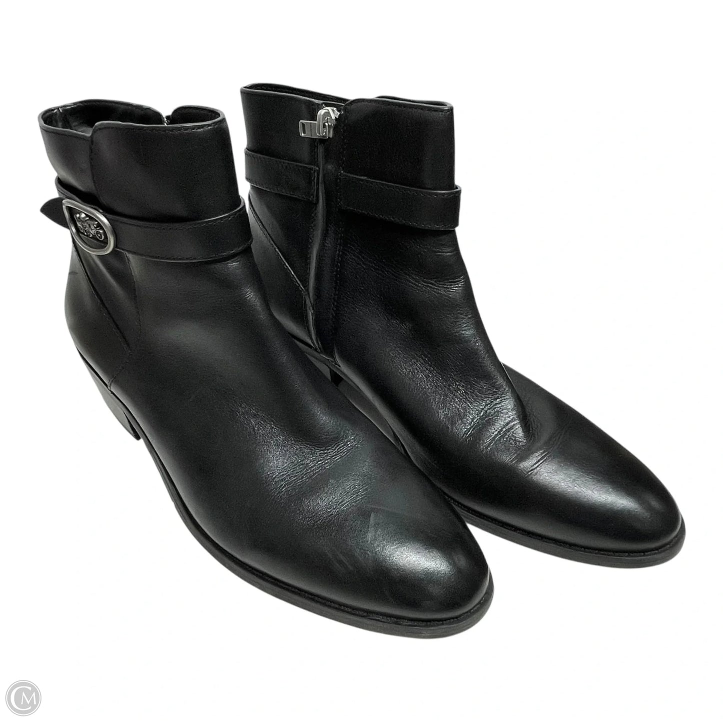 Boots Designer By Coach In Black, Size: 9.5
