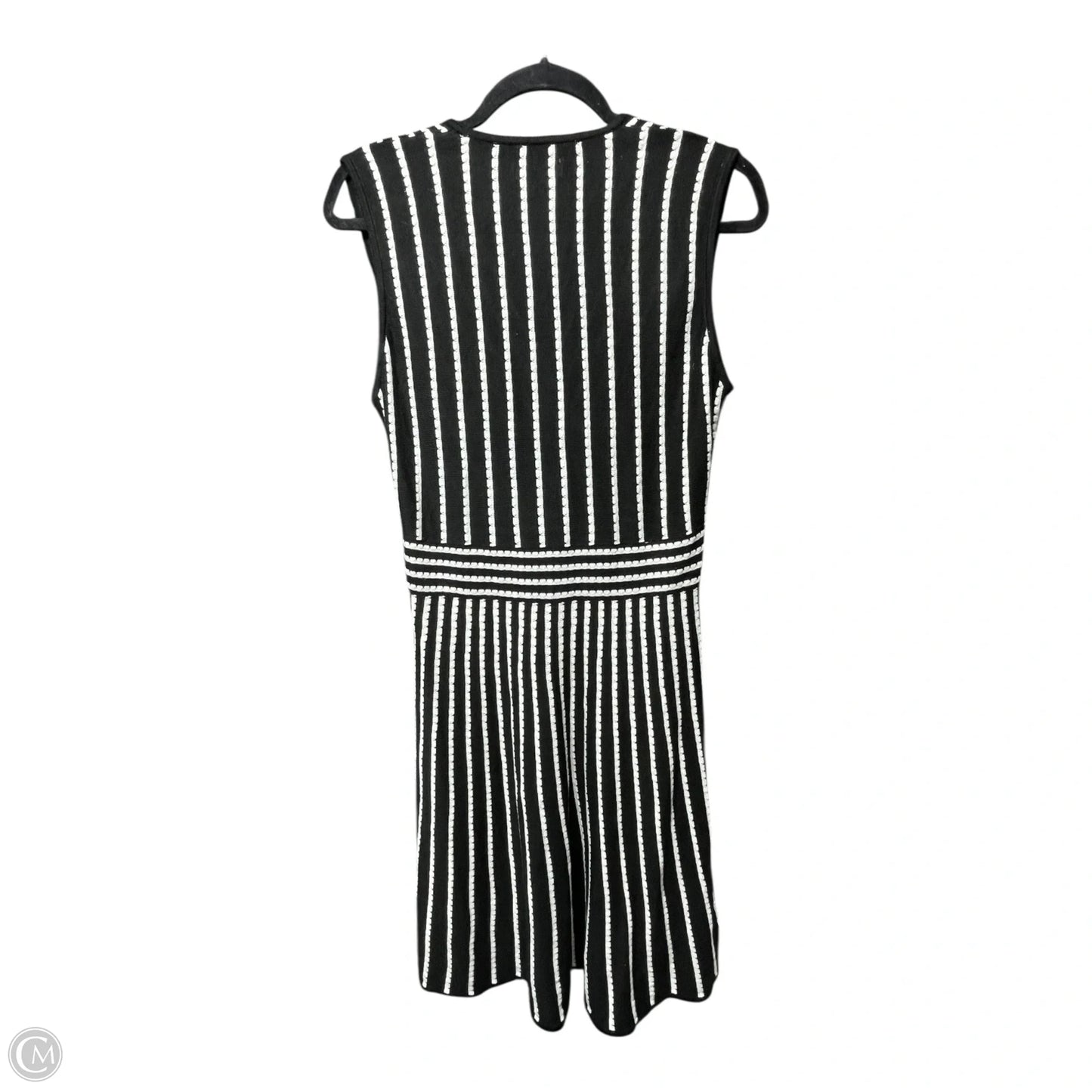 Dress Sweater By Calvin Klein In Black & White, Size: M