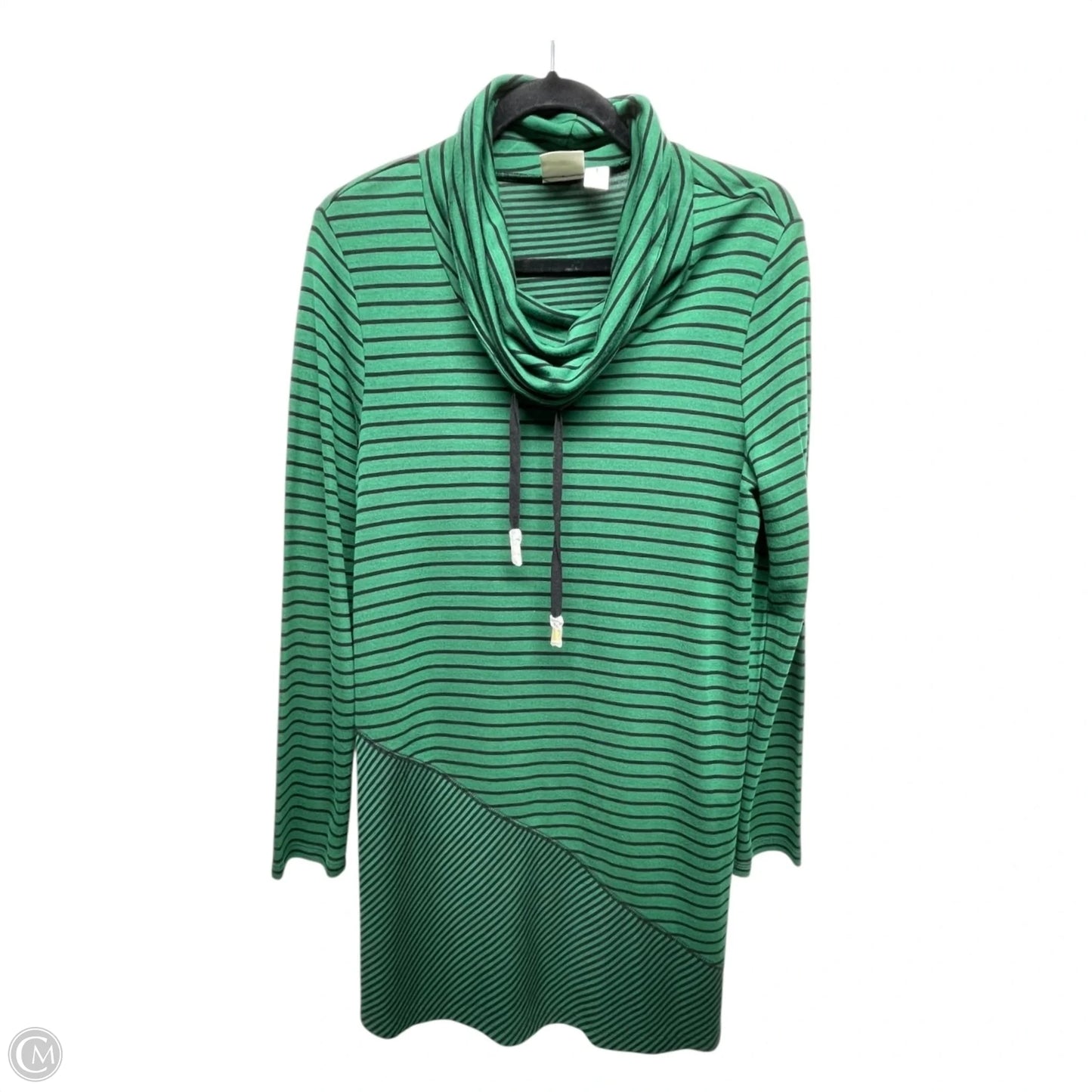 Sweatshirt Collar By Zenergy By Chicos In Black & Green, Size: M