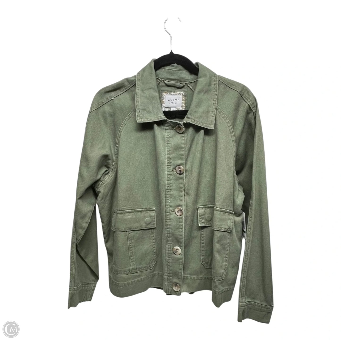 Jacket Denim By Curve Appeal In Green, Size: L