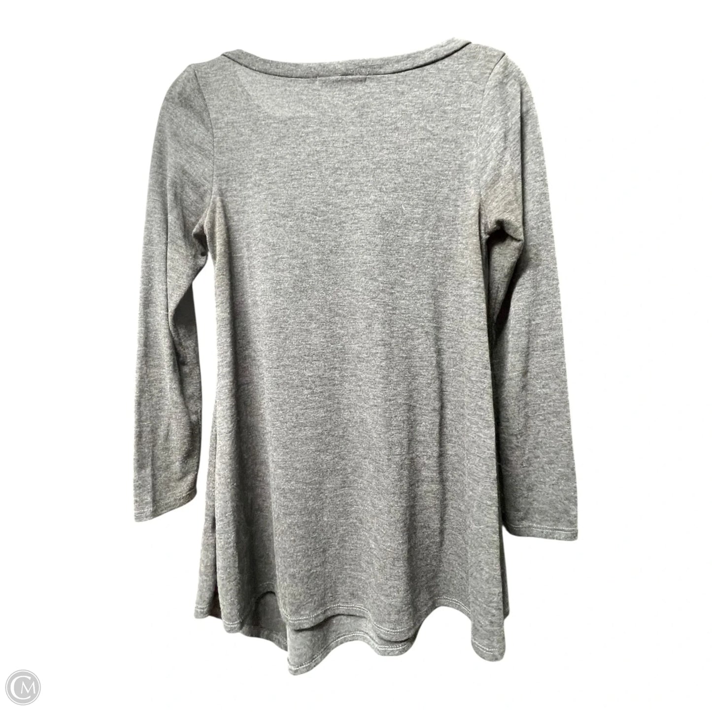 Top Long Sleeve By Emerald In Grey, Size: S