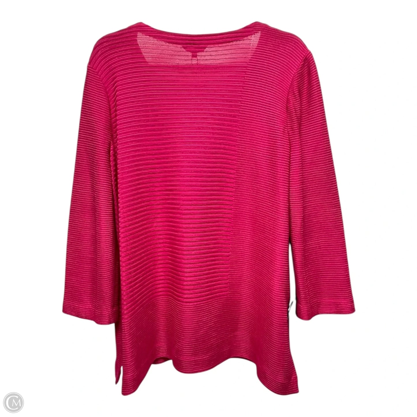 Top Long Sleeve By Misook In Pink, Size: L