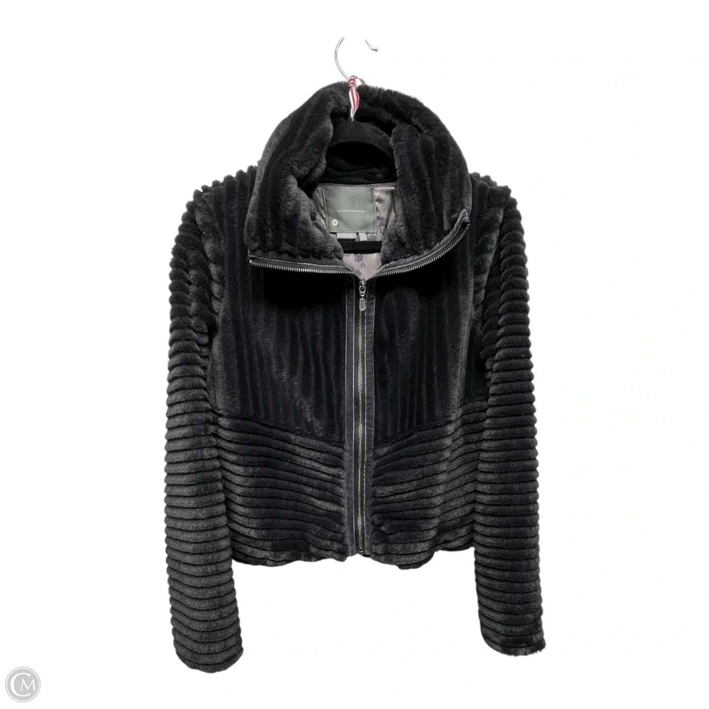Jacket Faux Fur & Sherpa By Anthropologie In Black, Size: S