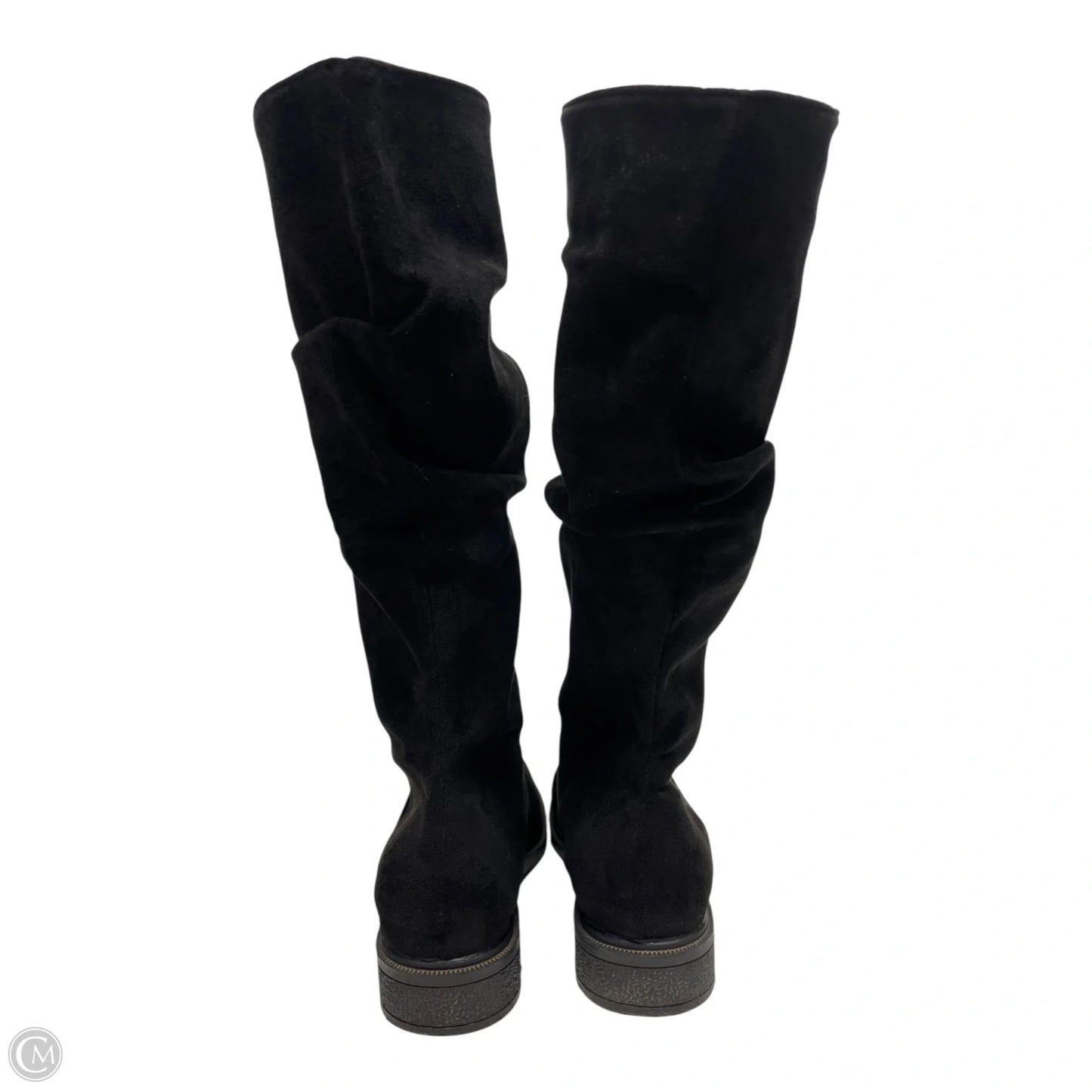 Boots Mid-calf Heels By Clothes Mentor In Black, Size: 12.5