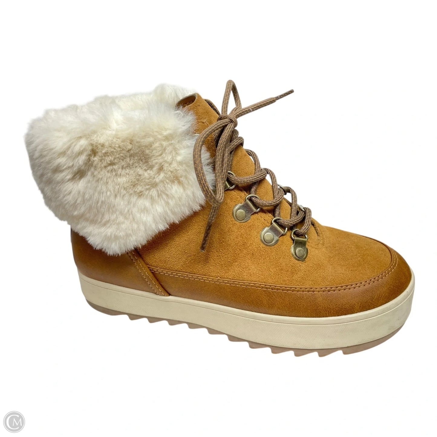 Boots Snow By Koolaburra By Ugg In Tan & White, Size: 7