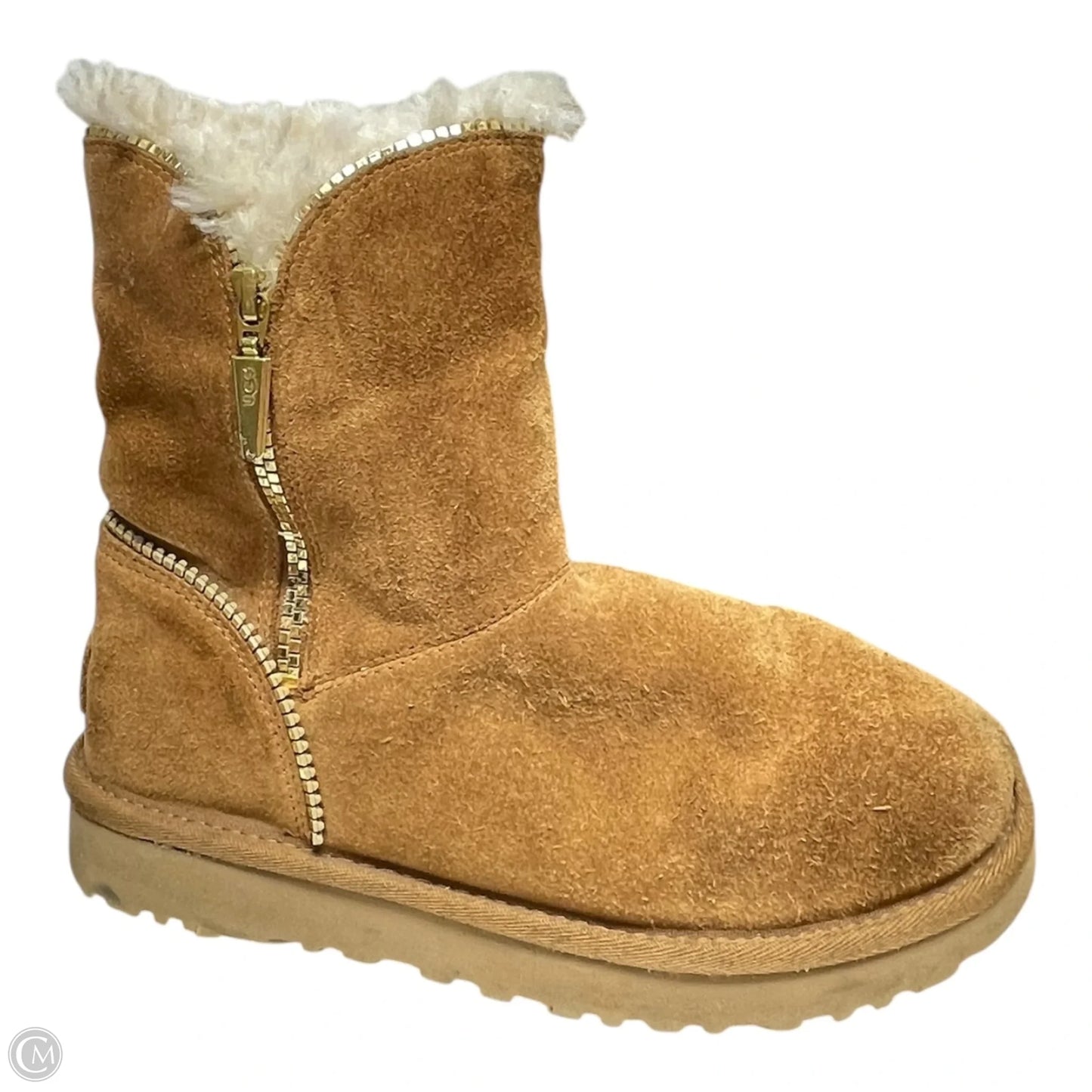Boots Designer By Ugg In Tan & White, Size: 6