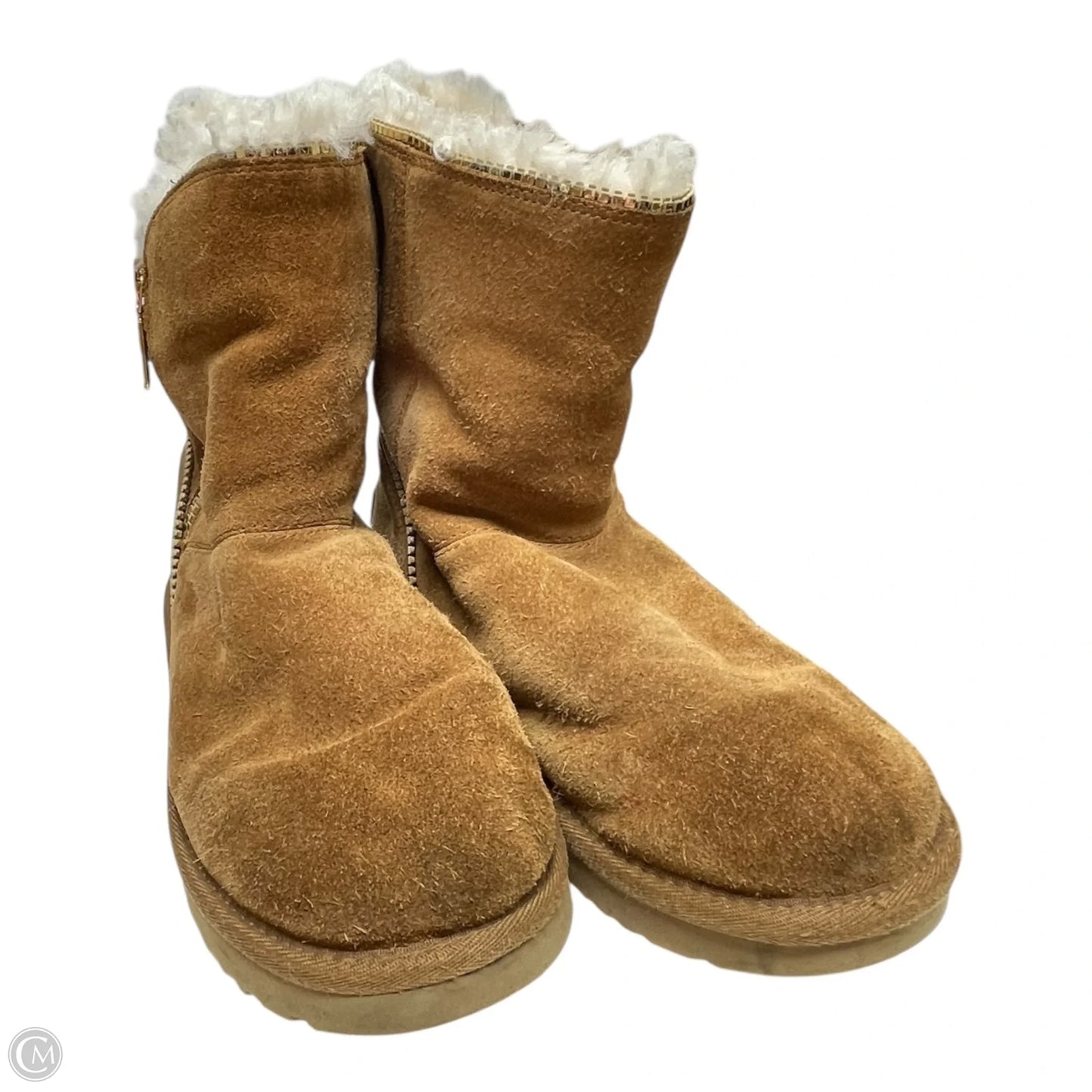 Boots Designer By Ugg In Tan & White, Size: 6