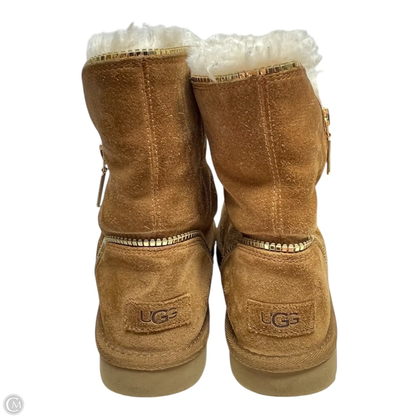 Boots Designer By Ugg In Tan & White, Size: 6