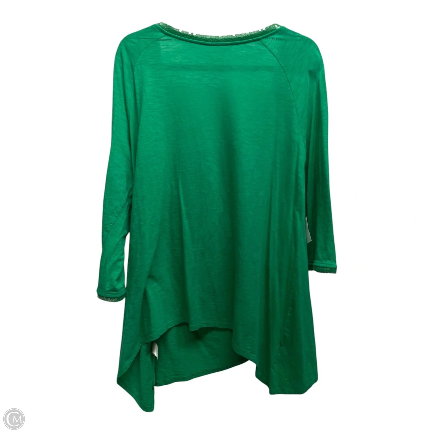 Top 3/4 Sleeve By Lane Bryant In Green, Size: 2x