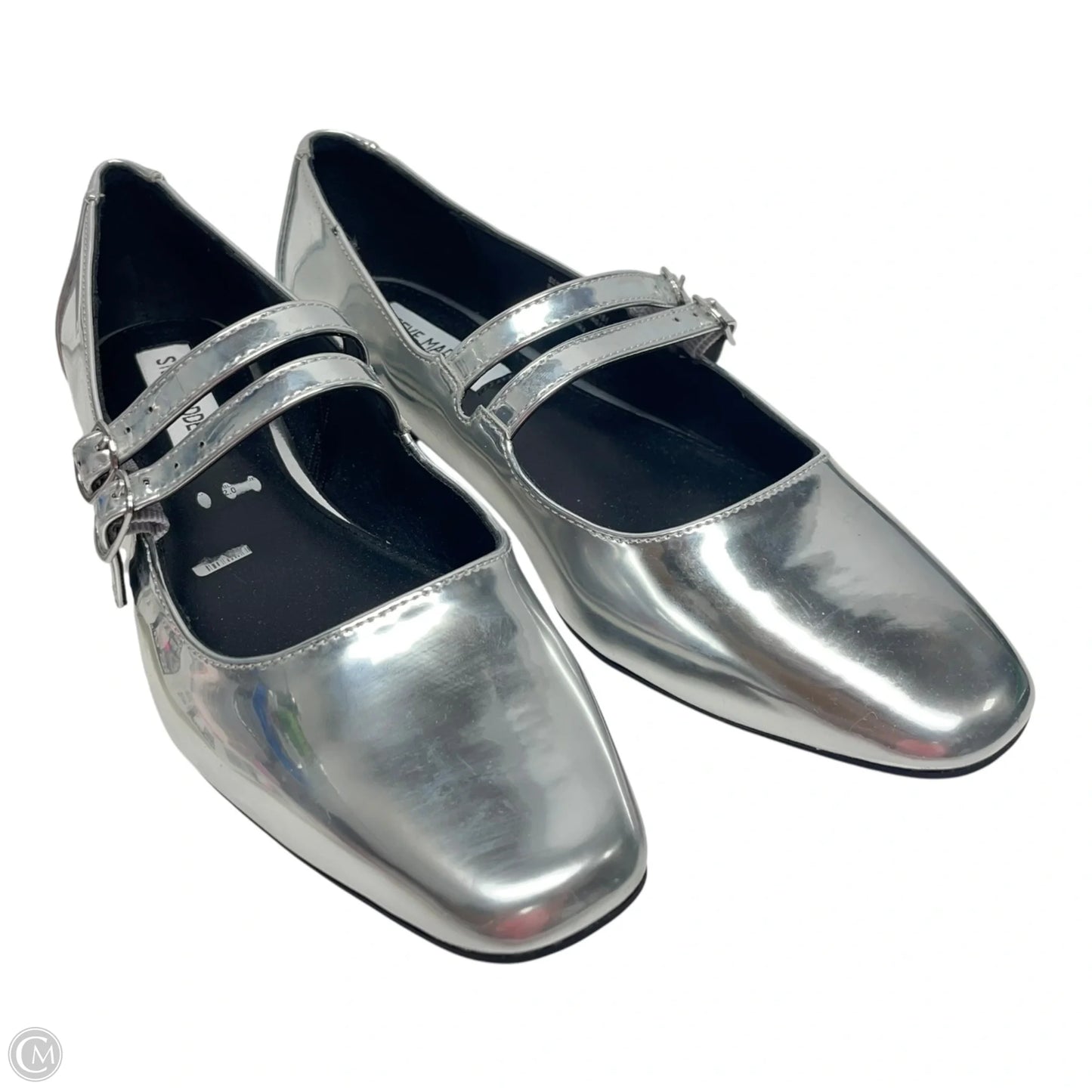 Shoes Flats By Steve Madden In Silver, Size: 8.5
