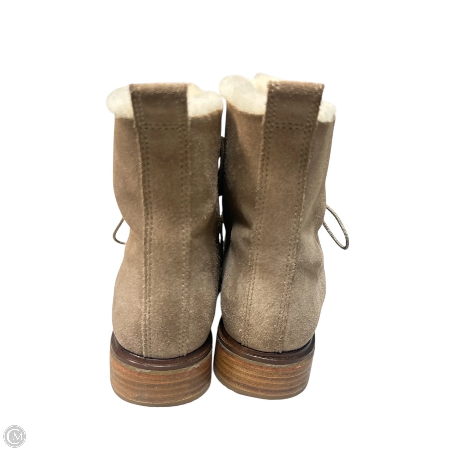 Boots Ankle Flats By Clarks In Taupe, Size: 8.5