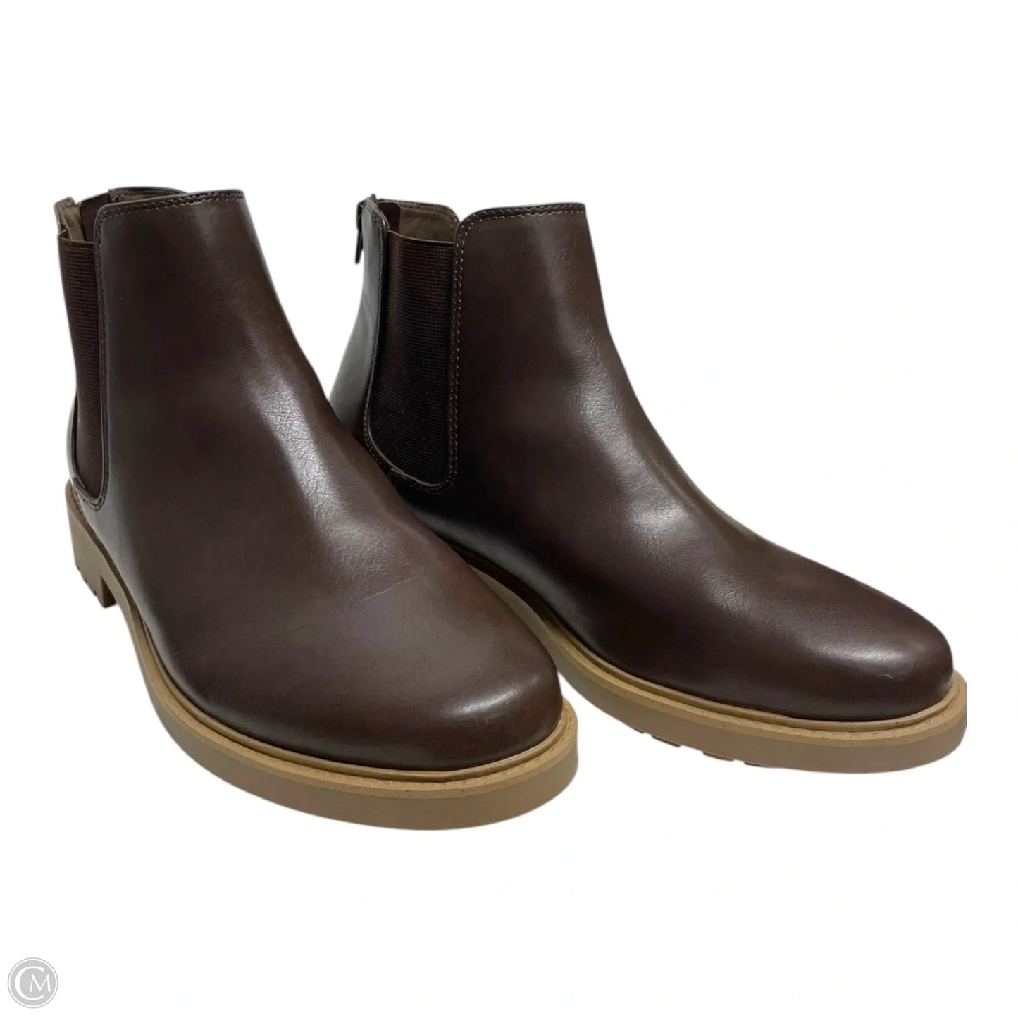 Boots Ankle Flats By Esprit In Brown, Size: 9.5