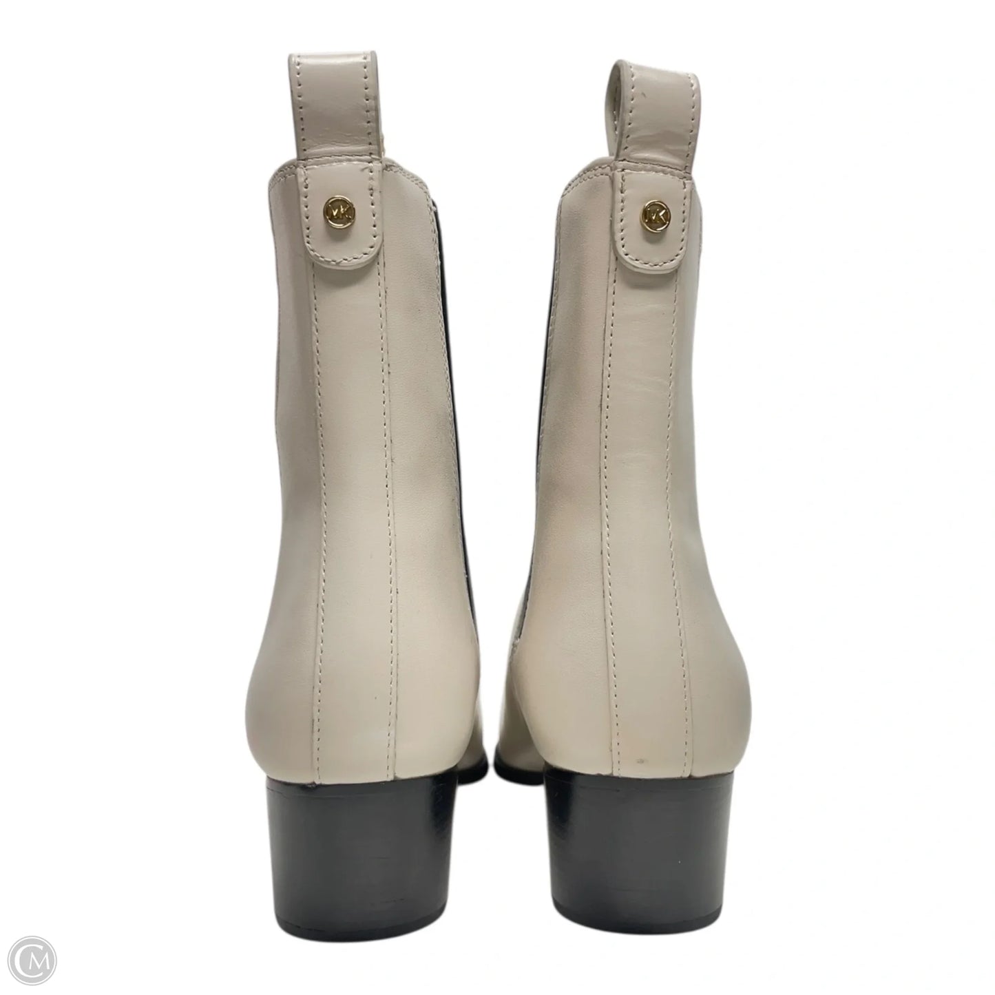 Boots Ankle Heels By Michael By Michael Kors In Black & Cream, Size: 9