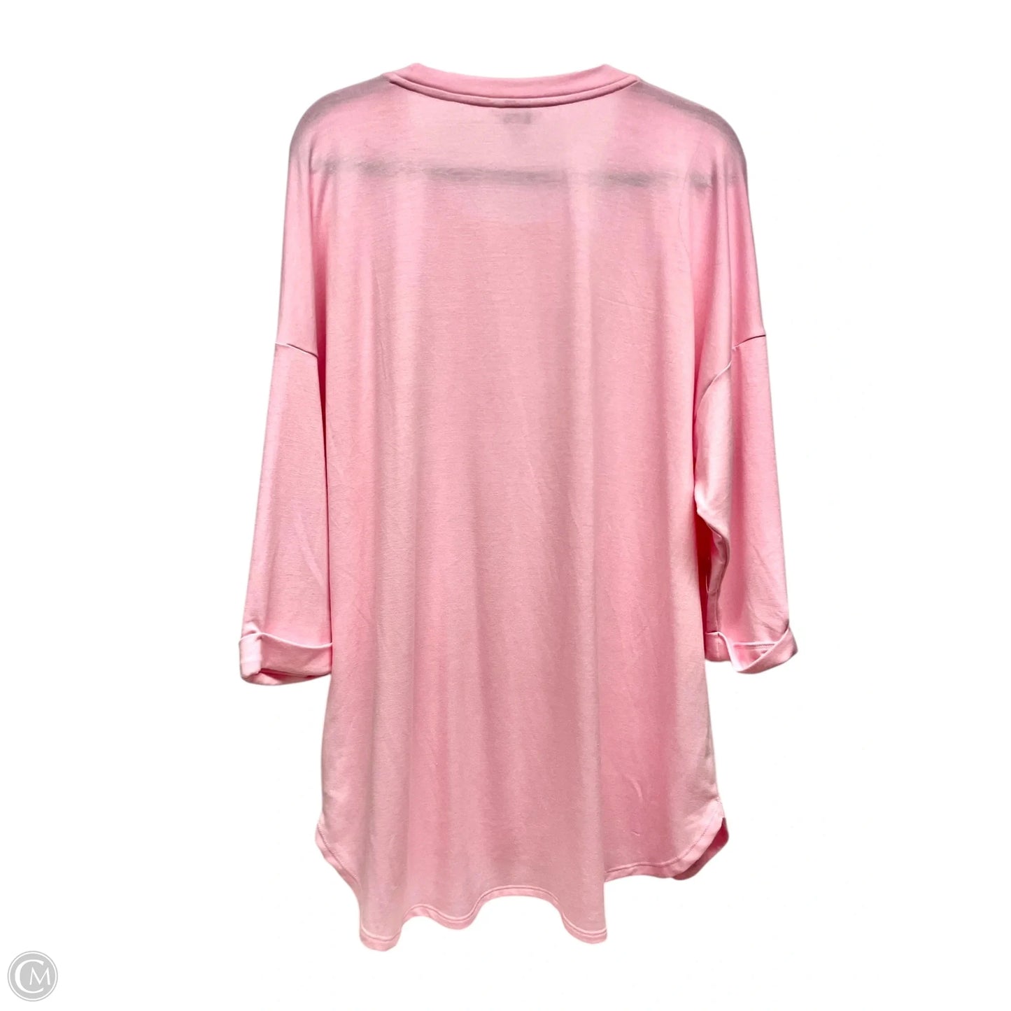 Top 3/4 Sleeve By Crown And Ivy In Pink, Size: 2x
