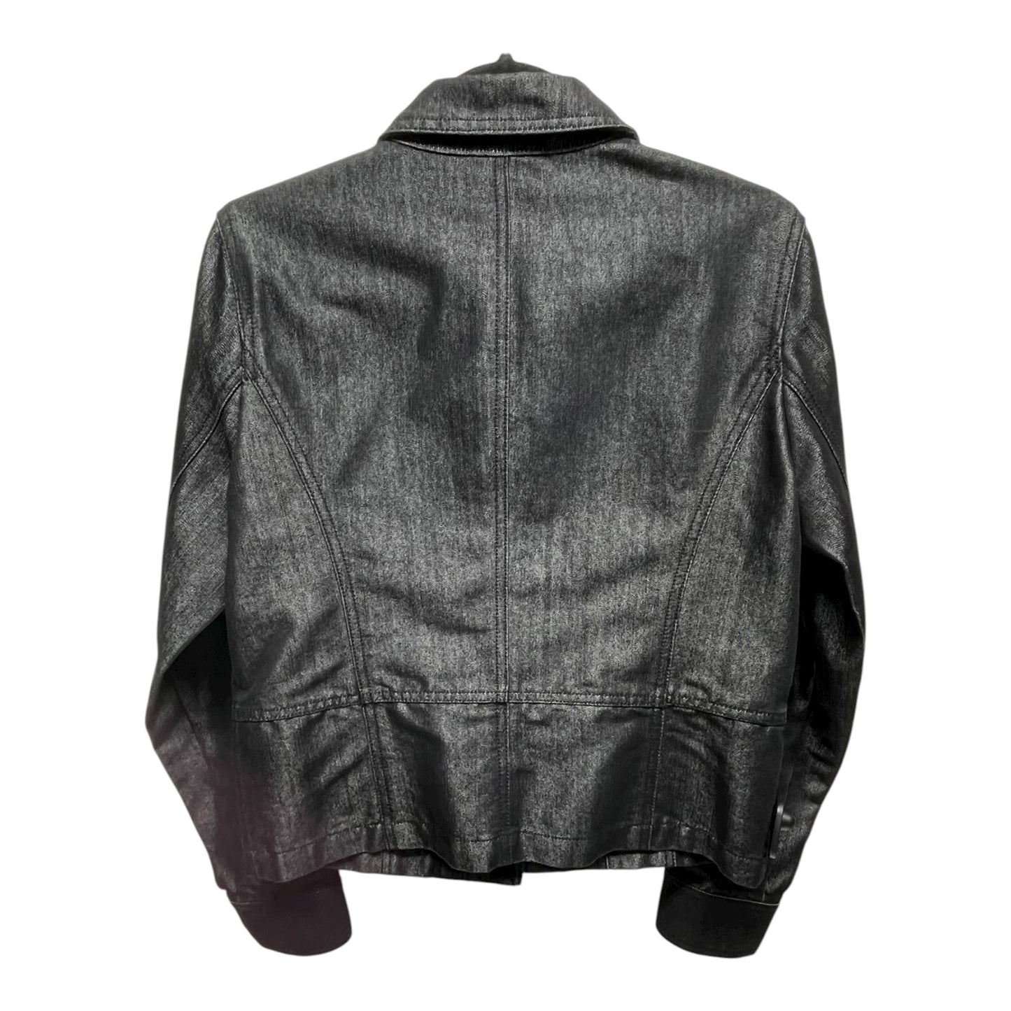 Jacket Denim By Chicos In Black Denim, Size: M