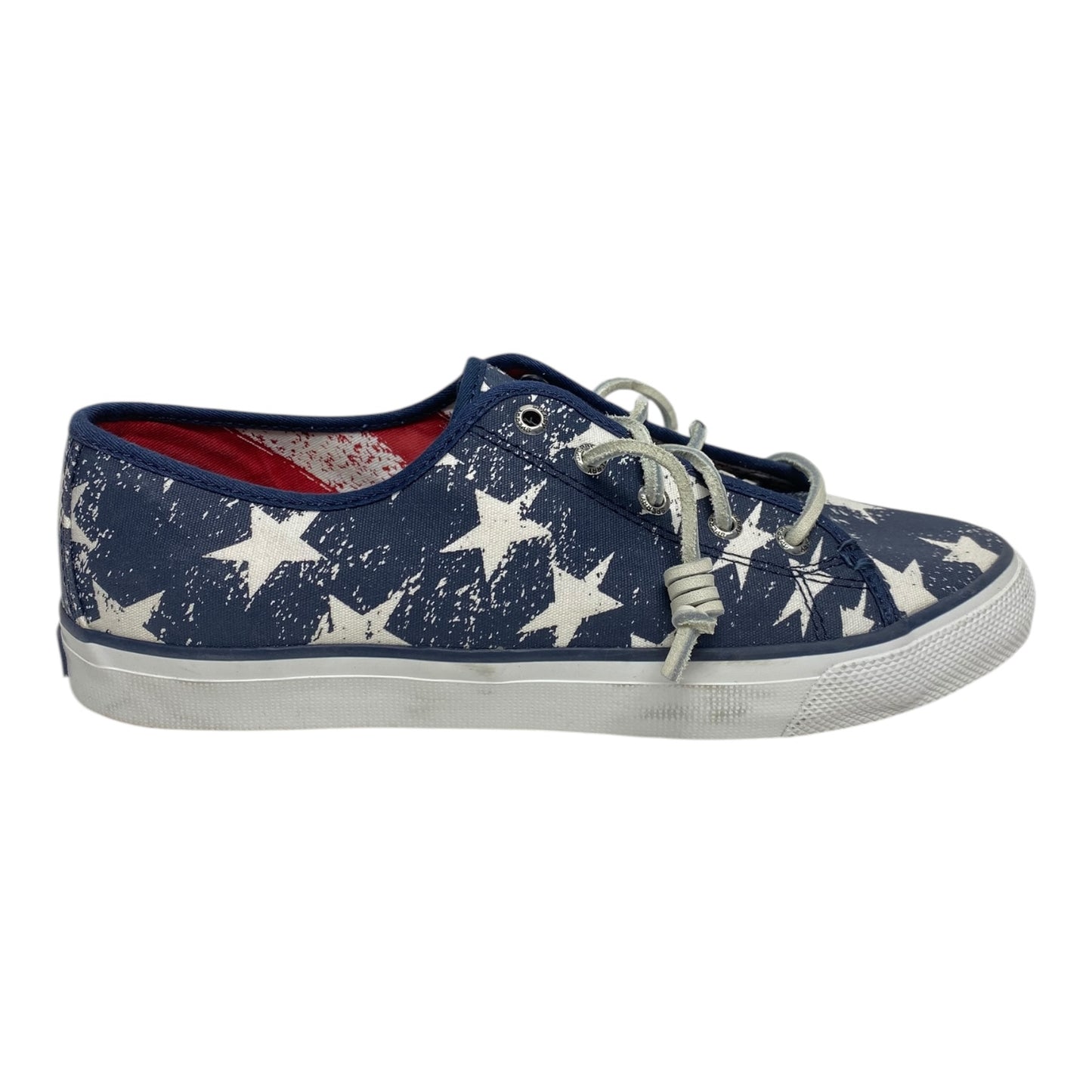 Shoes Sneakers By Sperry In Blue & Red & White, Size: 8.5