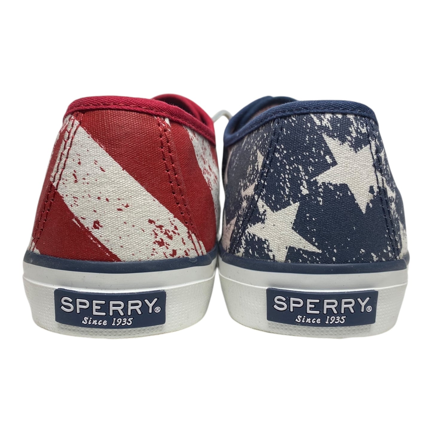 Shoes Sneakers By Sperry In Blue & Red & White, Size: 8.5