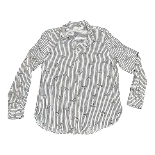 Top Long Sleeve By Jane And Delancey In Black & White, Size: M
