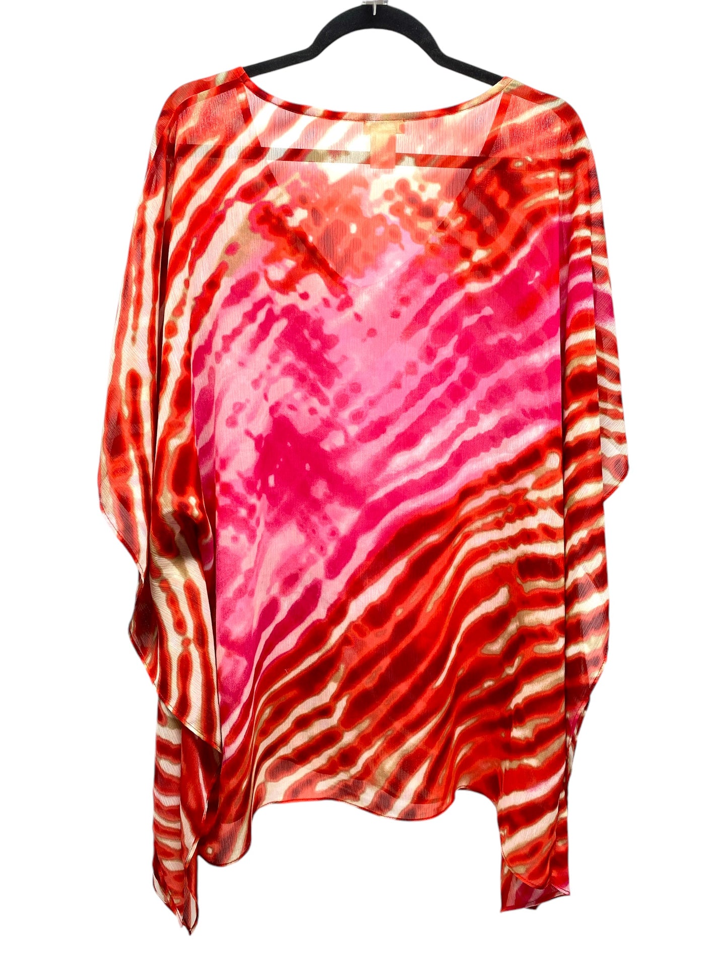 Poncho By Chicos In Red, Size: M