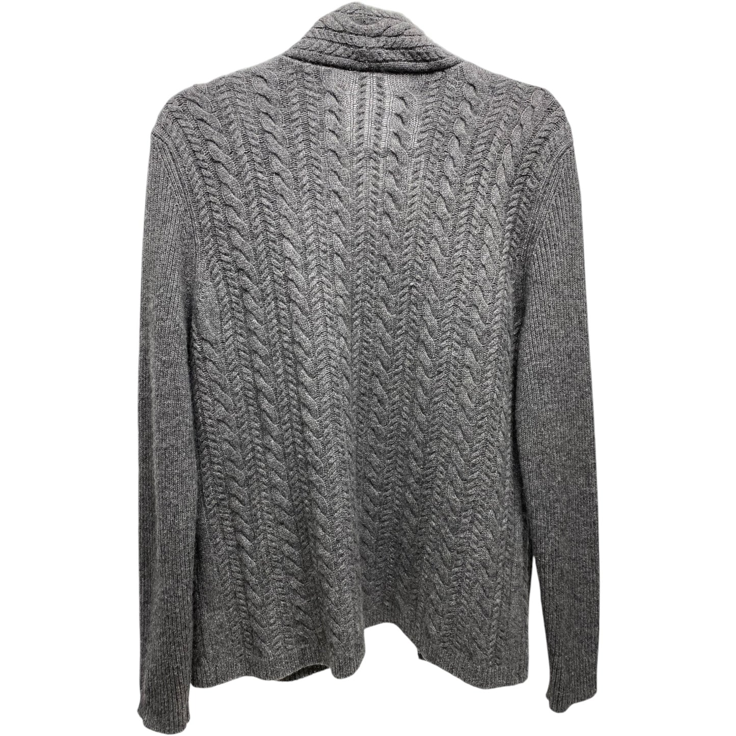 Sweater Cardigan Cashmere By Cmb In Grey, Size: M