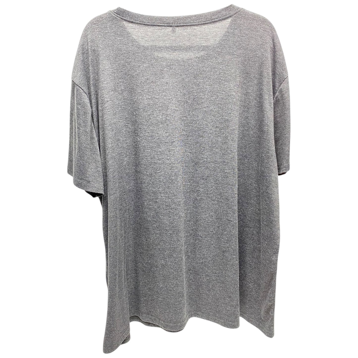 Top Short Sleeve Basic By Clothes Mentor In Grey, Size: 3x