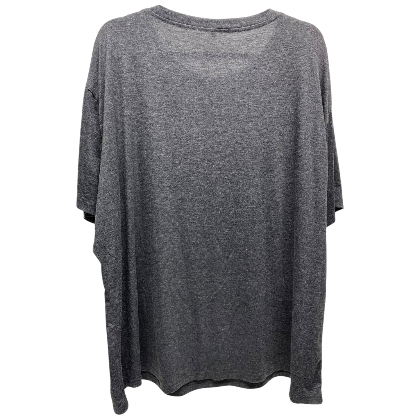 Top Short Sleeve Basic By Clothes Mentor In Grey, Size: 3x