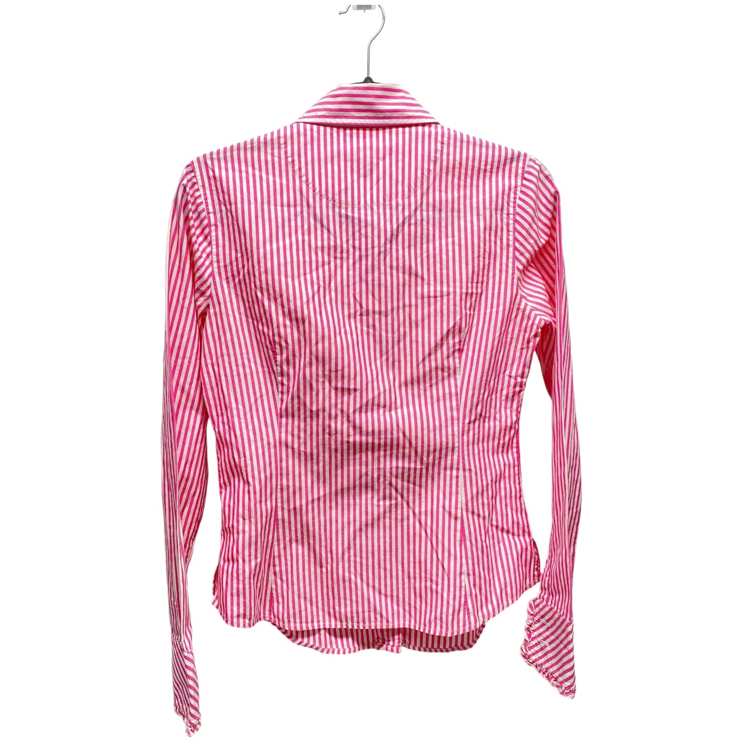 Top Long Sleeve By Lilly Pulitzer In Pink & White, Size: 4