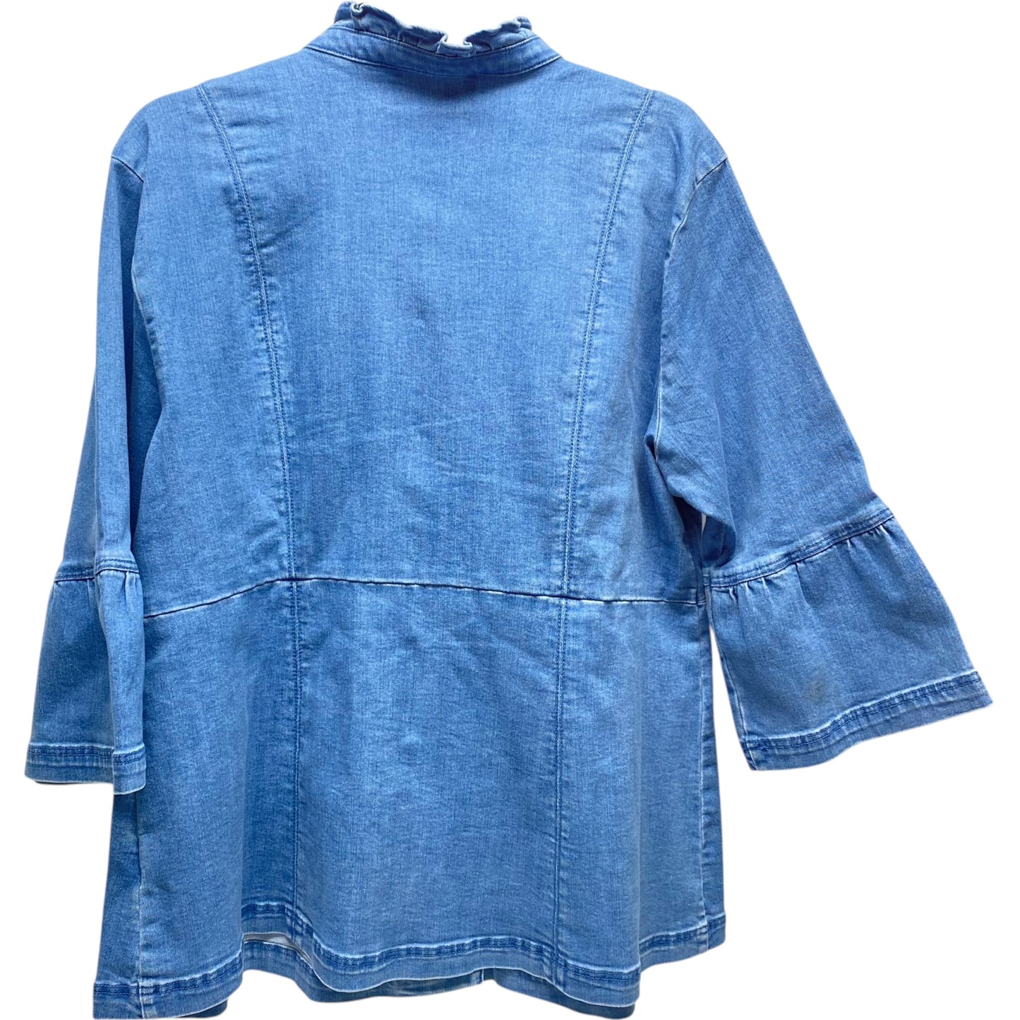 Jacket Denim By STUDIO PARK In Blue Denim, Size: L