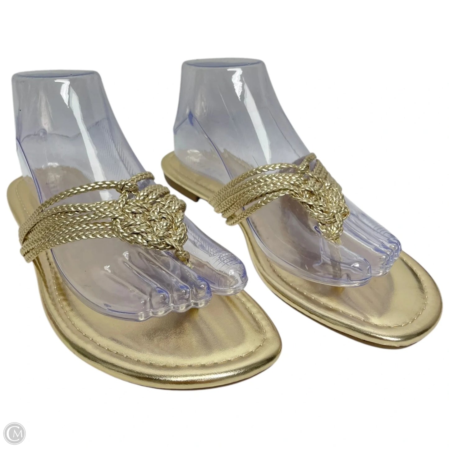 Sandals Flip Flops By Talbots In Gold, Size: 8