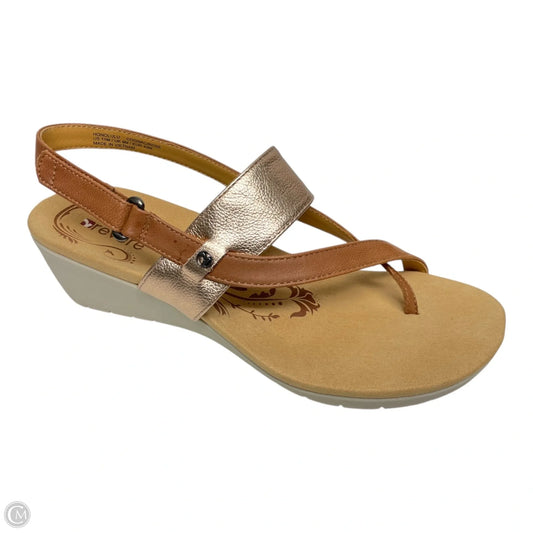 Sandals Heels Wedge By Revere In Brown, Size: 10.5