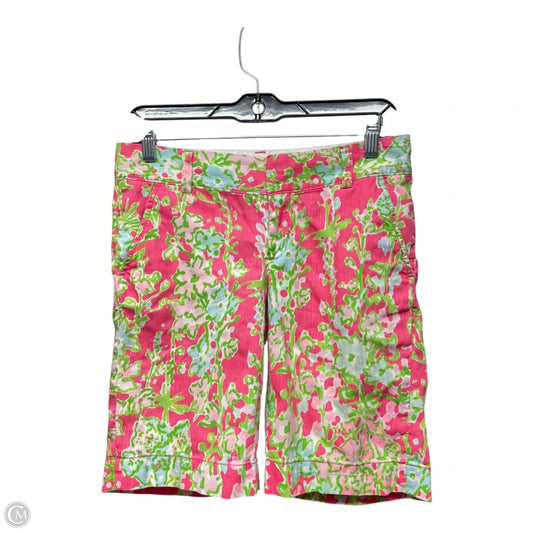 Shorts Designer By Lilly Pulitzer In Green & Pink, Size: 2