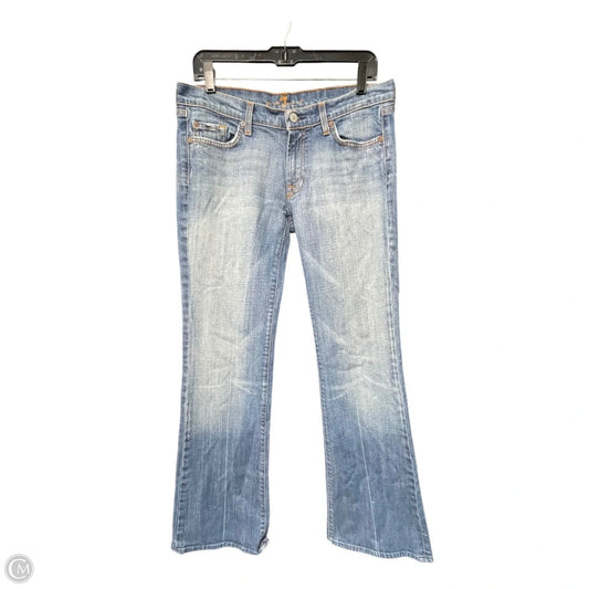 Jeans Boot Cut By 7 For All Mankind In Blue Denim, Size: 12