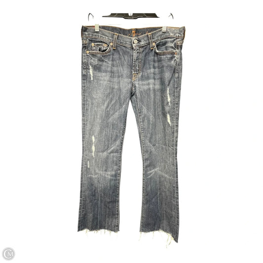 Jeans Boot Cut By 7 For All Mankind In Blue Denim, Size: 12