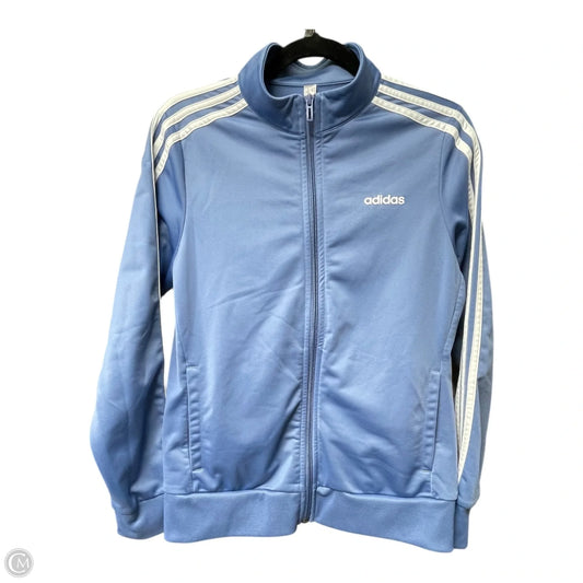 Athletic Jacket By Adidas In Blue, Size: M