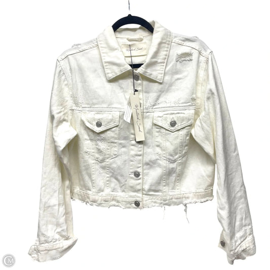 Jacket Denim By Mustard Seed In White, Size: S