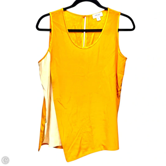 Top Sleeveless By Per Se In Yellow, Size: 4