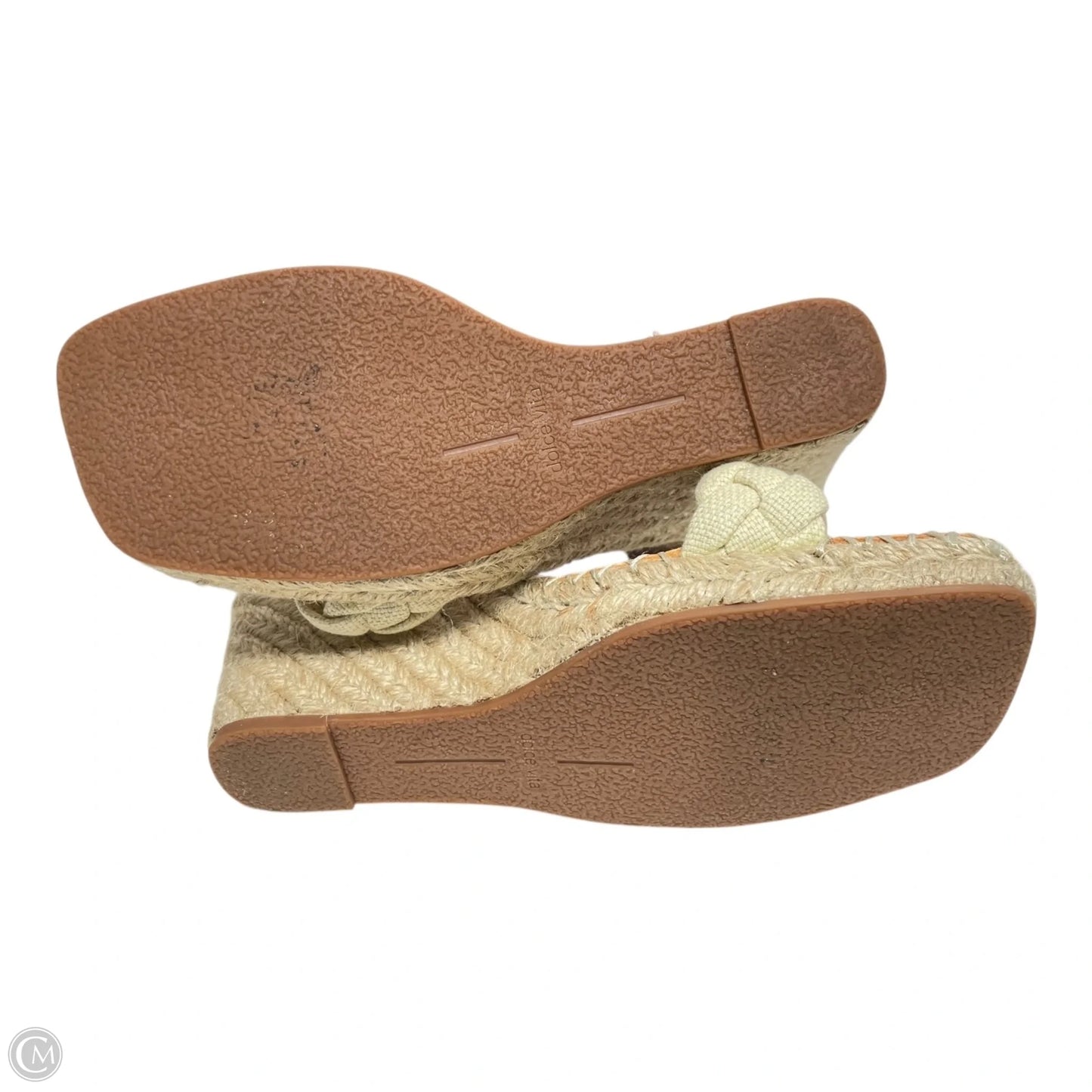 Sandals Heels Wedge By Dolce Vita In Cream & Tan, Size: 8.5