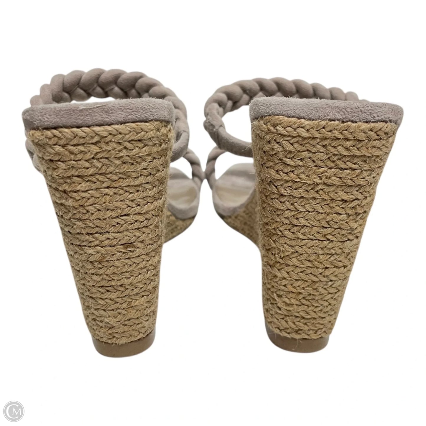Sandals Heels Wedge By RAYE In Taupe, Size: 8.5