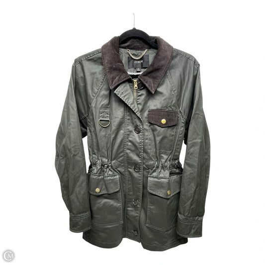Coat Raincoat By J. Crew In Green, Size: M