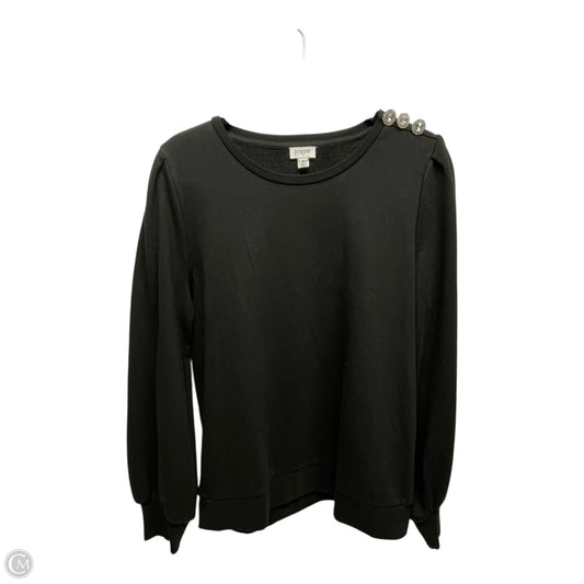 Sweatshirt Crewneck By J. Crew In Black, Size: M