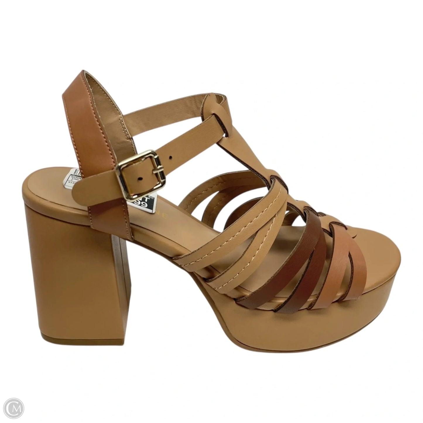 Shoes Heels Block By Clothes Mentor In Tan, Size: 7