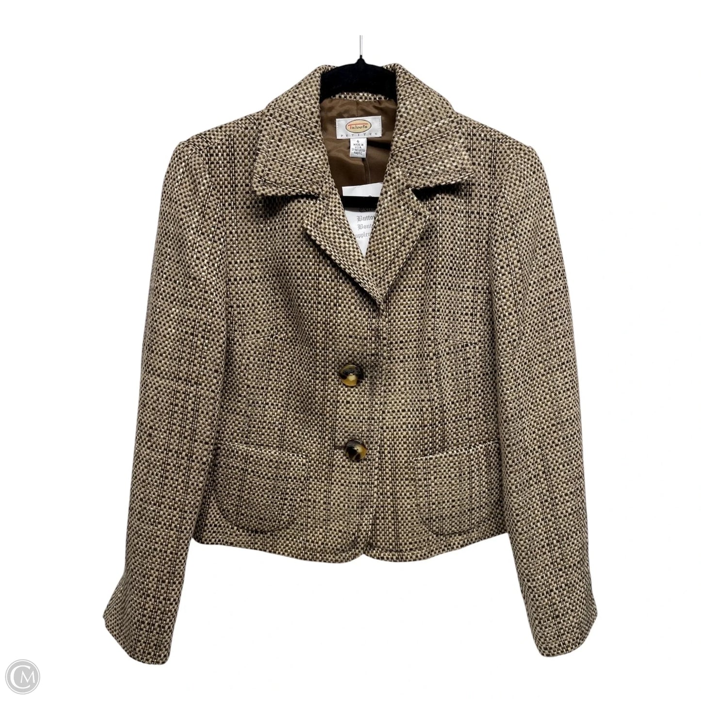 Blazer By Talbots In Black & Tan, Size: 6p