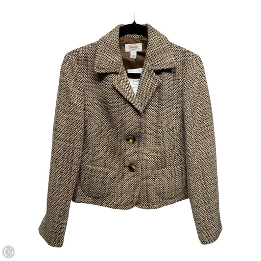 Blazer By Talbots In Black & Tan, Size: 6p
