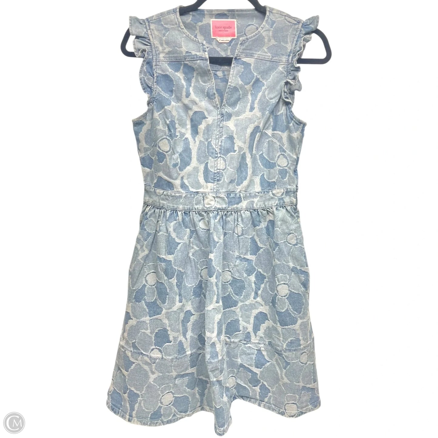 Dress Designer By Kate Spade In Blue Denim, Size: 0