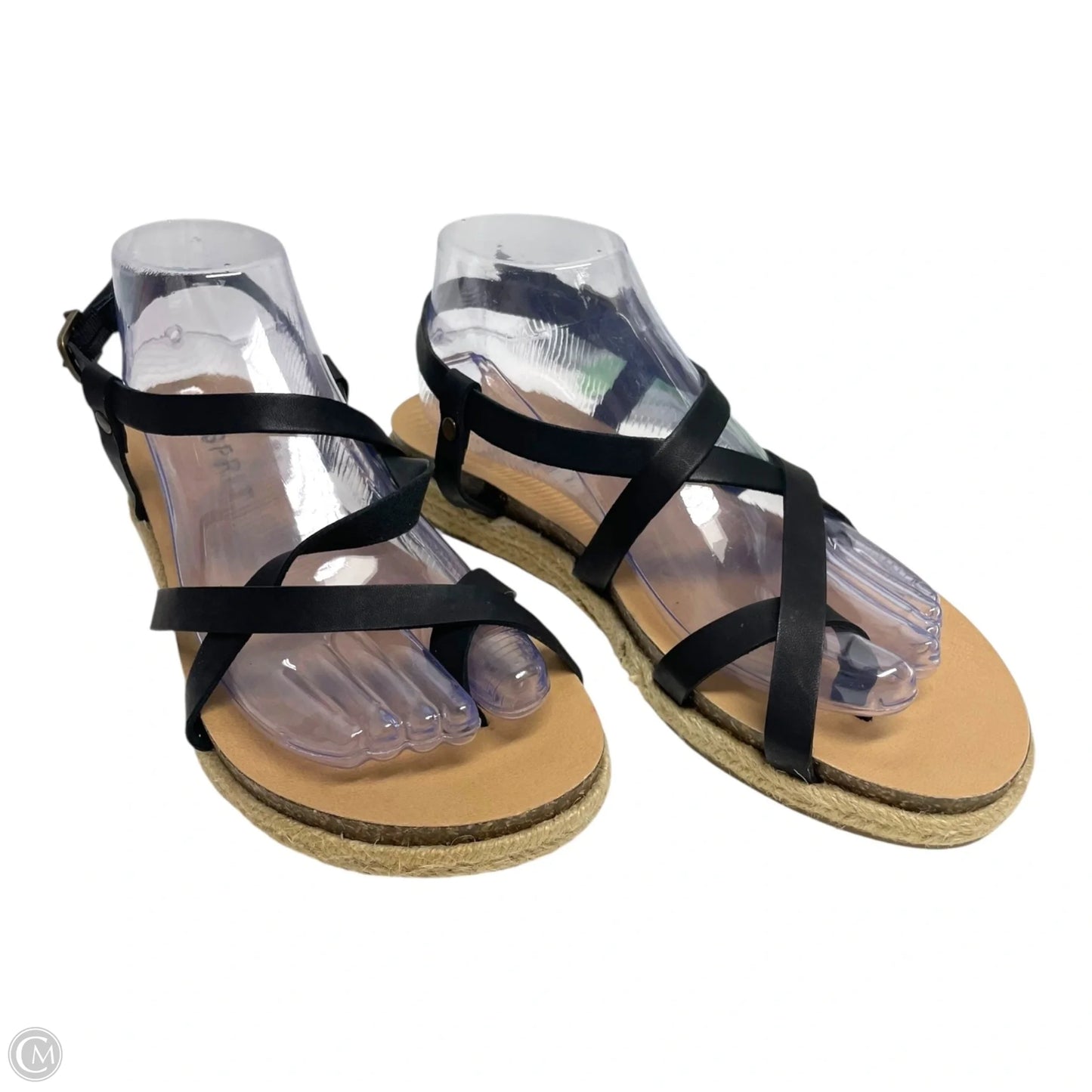 Sandals Flats By Esprit In Black, Size: 7.5