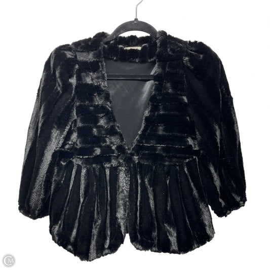 Jacket Faux Fur & Sherpa By CHERRY In Black, Size: S